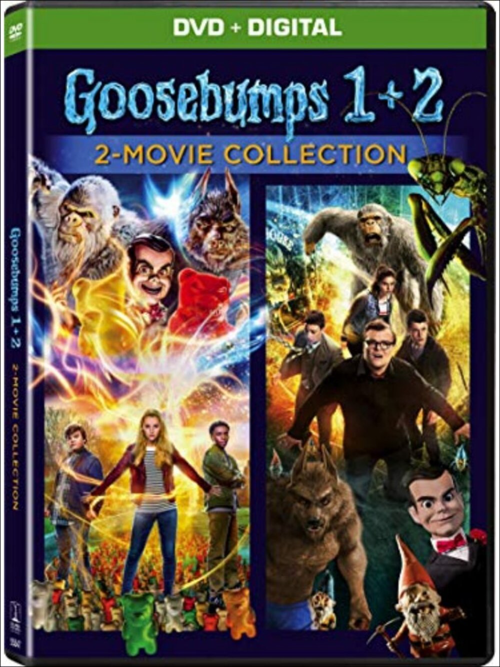 Goosebumps 2015 and Goosebumps 2 Haunted Halloween DVD Comedy Movie Set